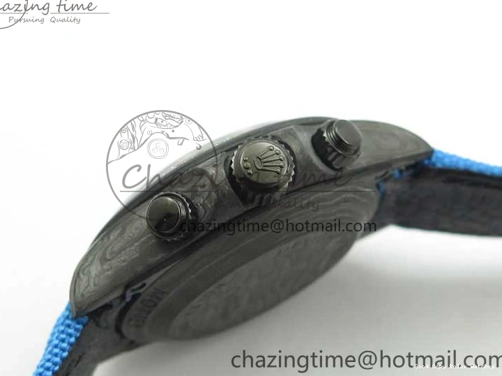 AAA Replica Watches on OMF DIW A Blue Dial Nylon 2844 Light Daytona Strap Blue Efficient Best Edition Light Carbon 0101